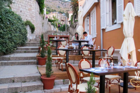 Haus mit Restaurant - Blick auf die Altstadt von Dubrovnik